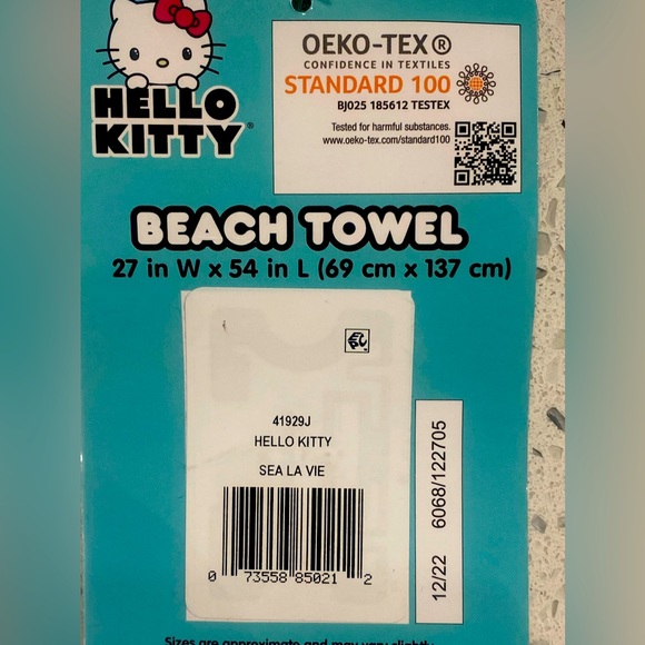 NWT MERMAID HELLO KITTY w/ NARWHAL BEACH TOWEL🧜‍♀️🐈‍⬛💕💖 - Picture 8 of 8
